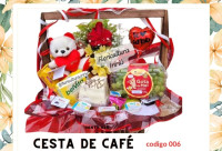 CESTA DE CAFÉ E URSO PEQUENO ...Codigo 006